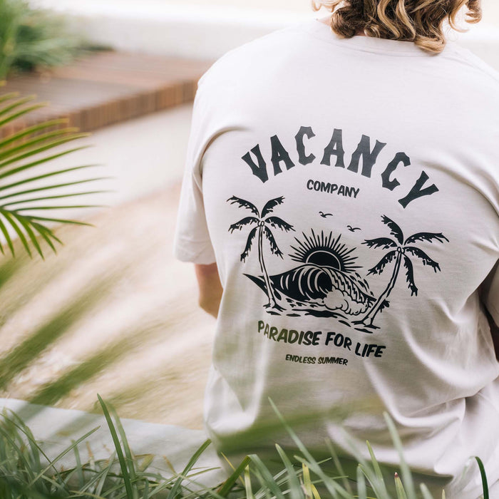 Check in. Chill Out. The new Vacancy tee collection is here!