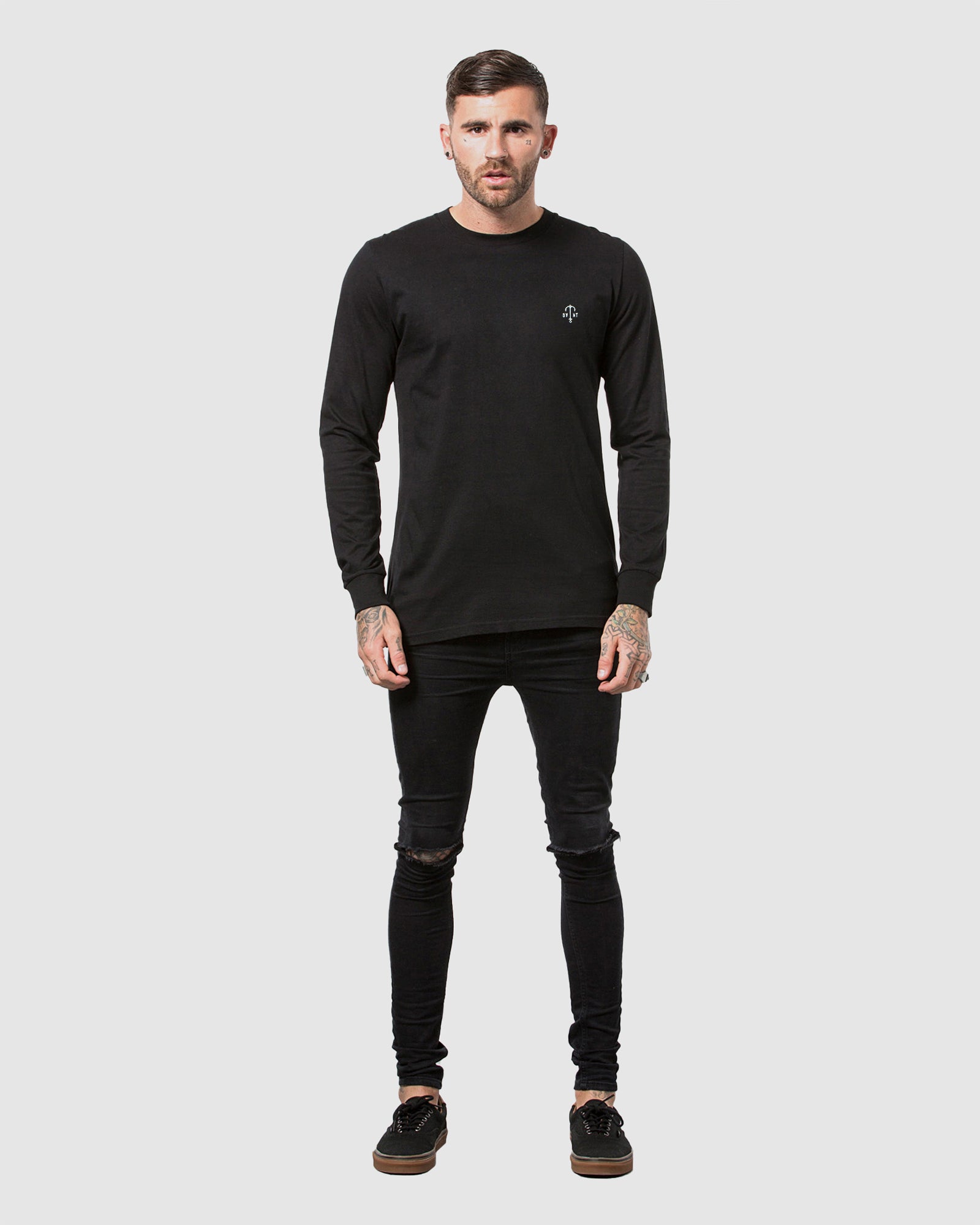 Anchor Embroidery Long Sleeve Tee