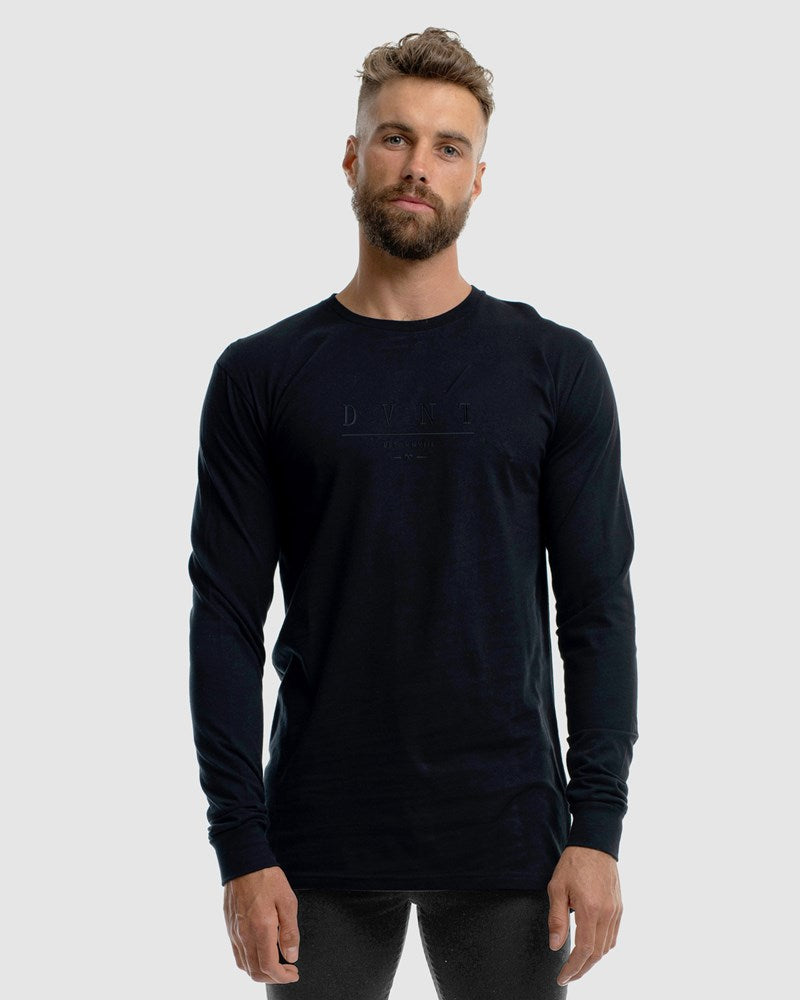 Deluxe Mono Embroidery Long Sleeve Tee