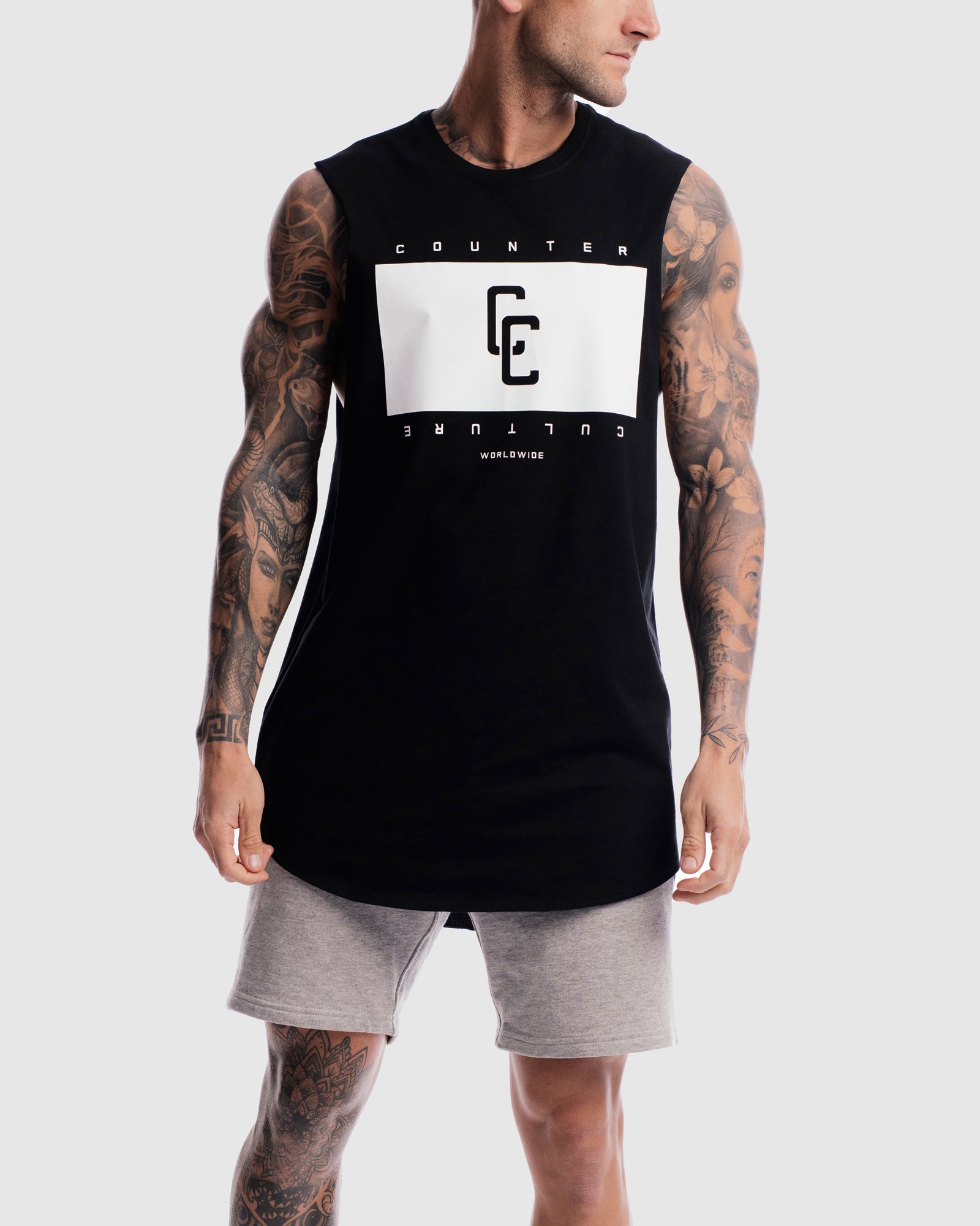 Blackout Curved Hem Tank