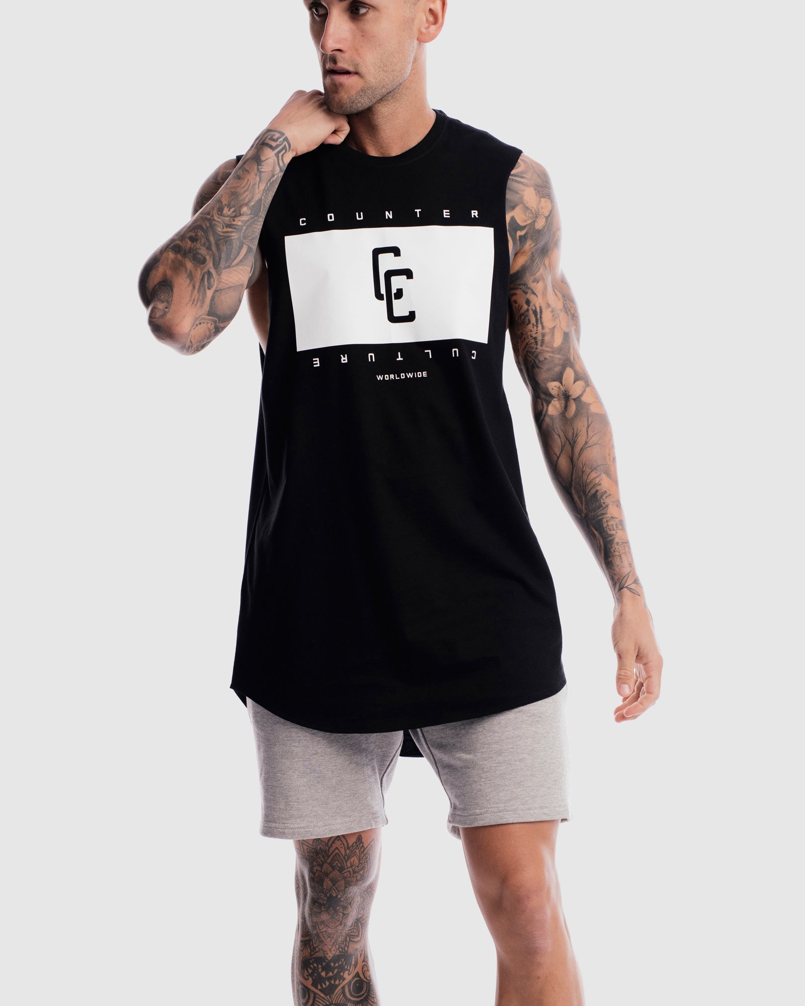 Blackout Curved Hem Tank