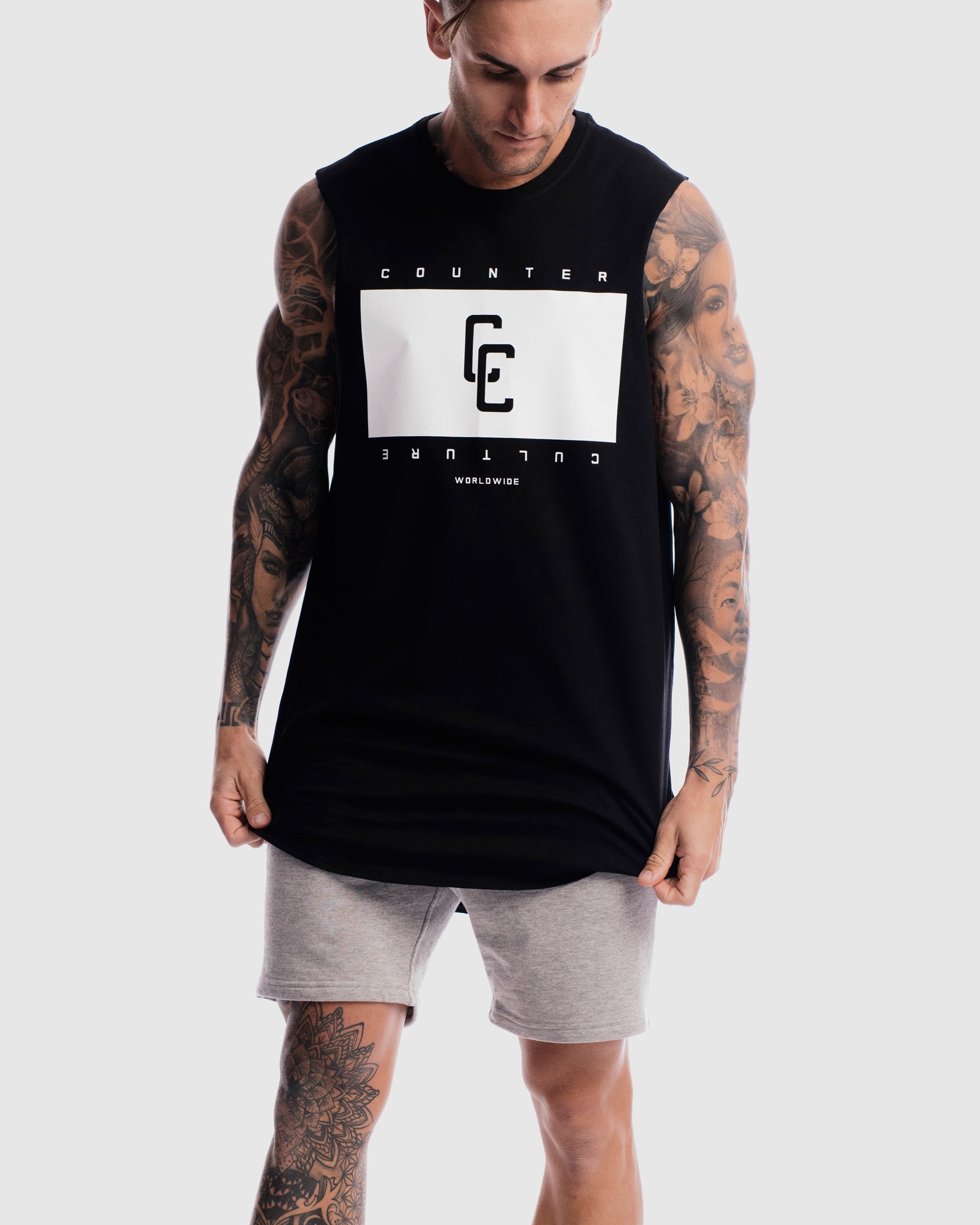 Blackout Curved Hem Tank