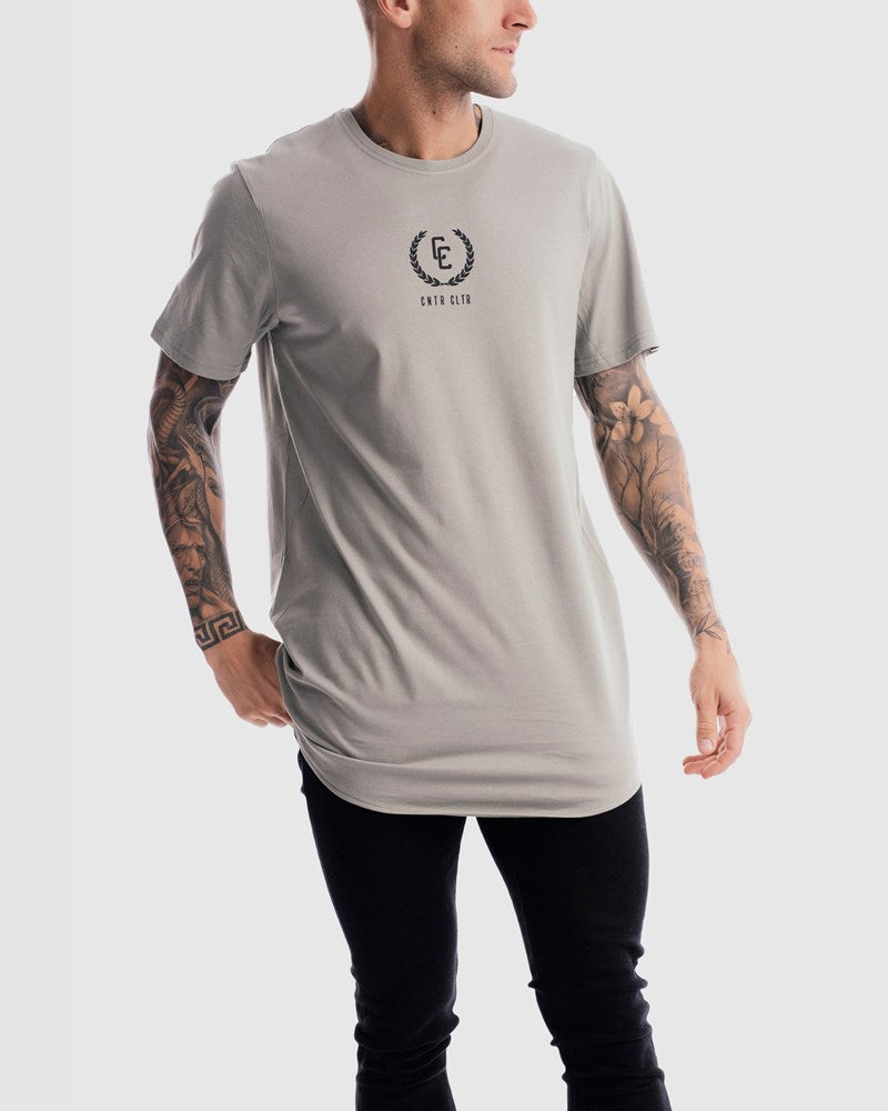 Garland Imprint Curved Hem Tee