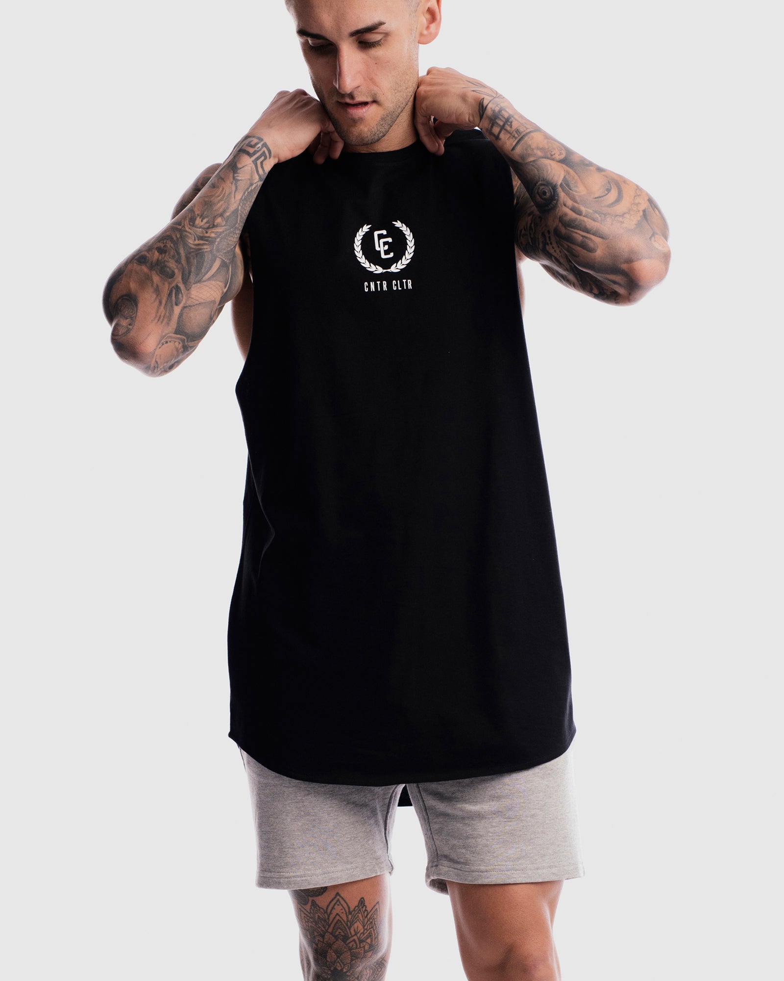 Garland Imprint Curved Hem Tank