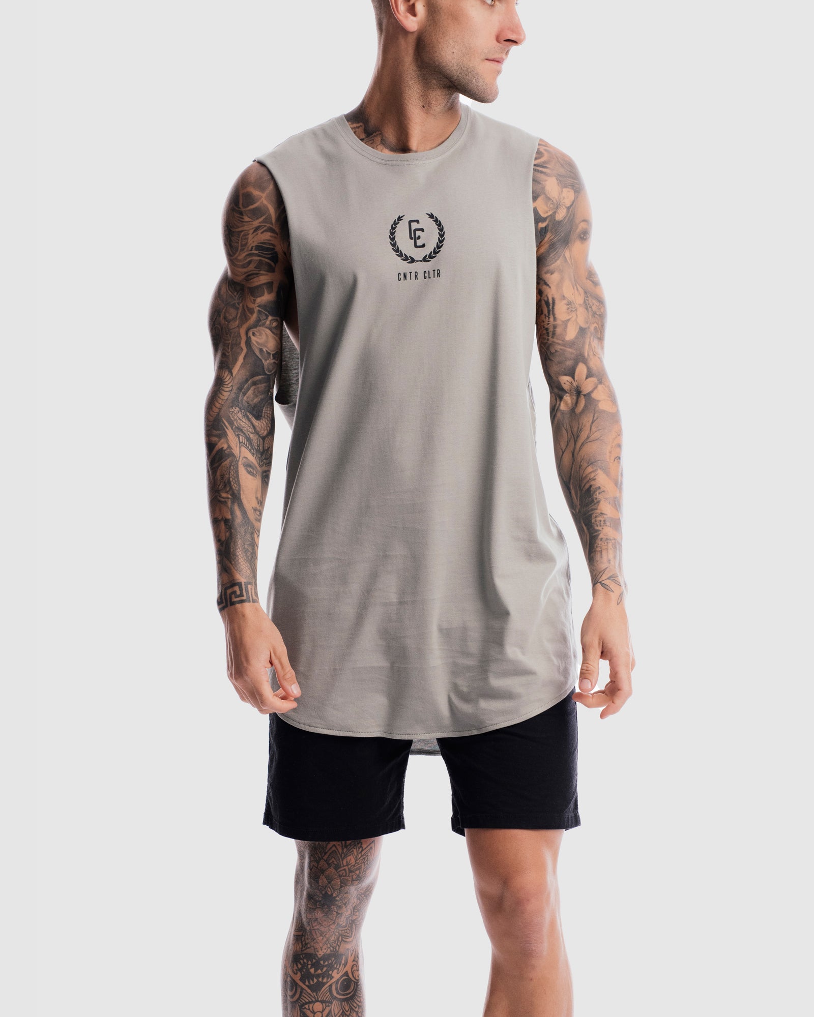 Garland Imprint Curved Hem Tank