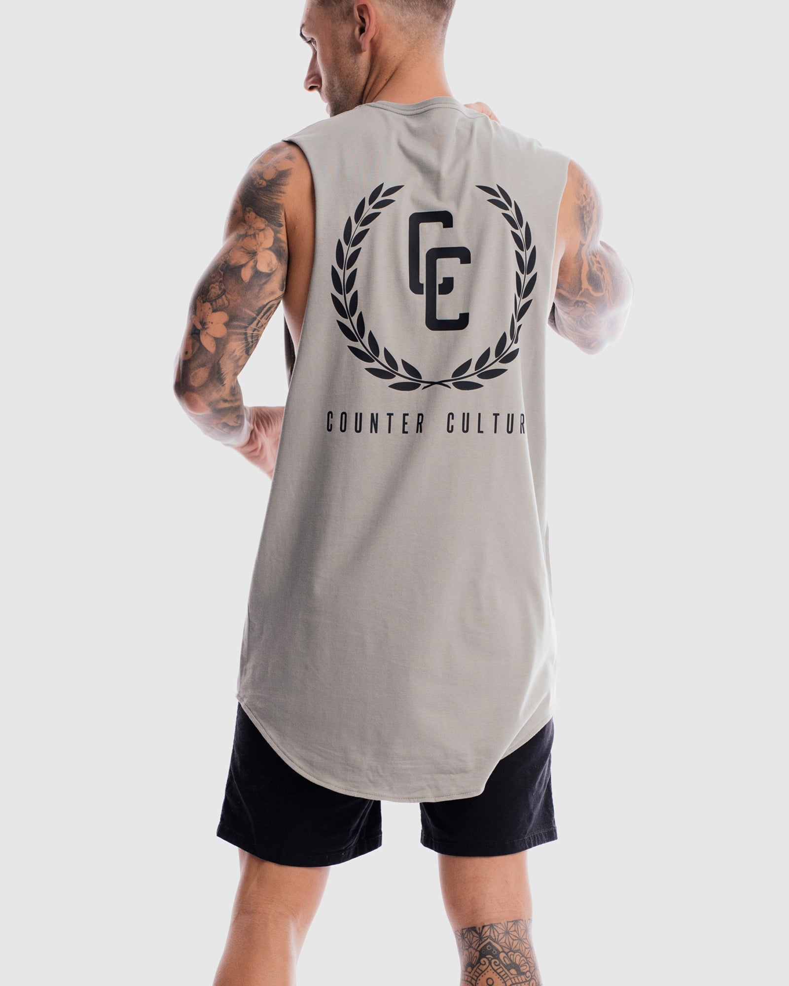 Garland Imprint Curved Hem Tank