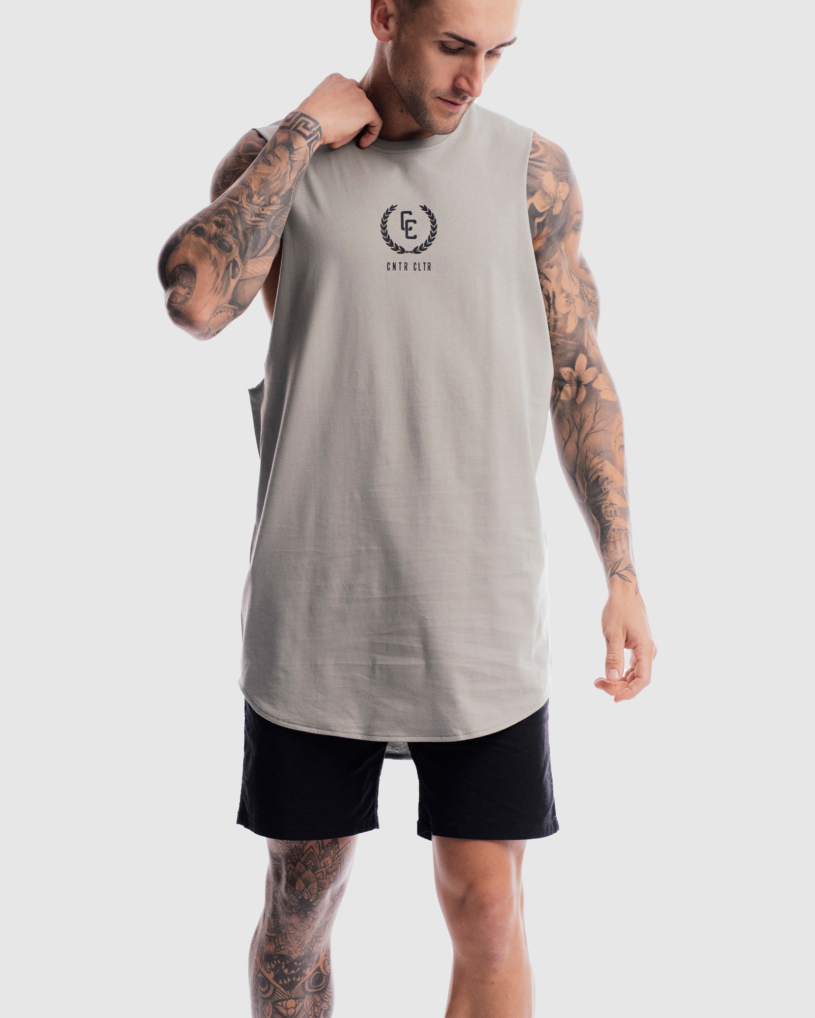 Garland Imprint Curved Hem Tank