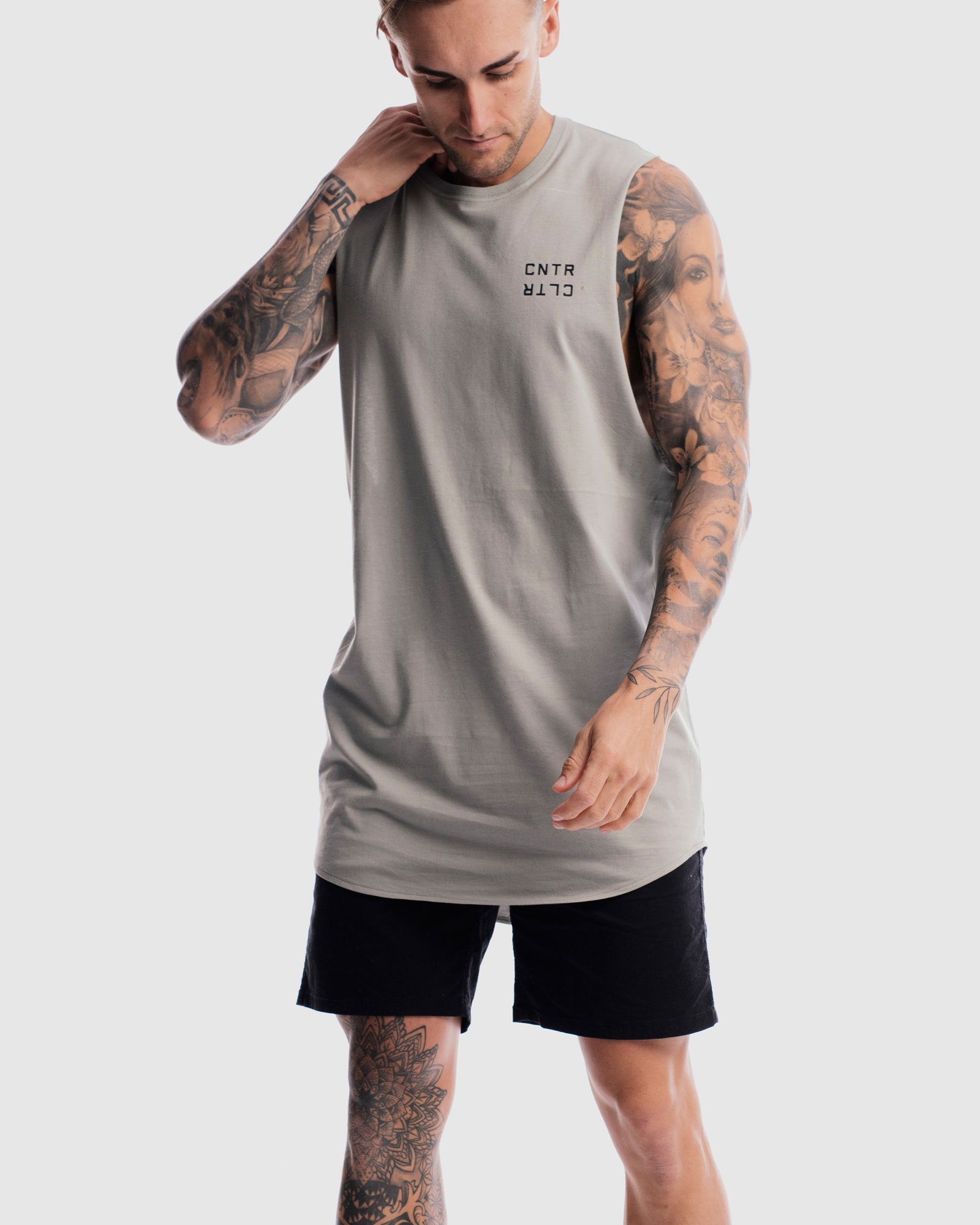 Geo Curved Hem Tank