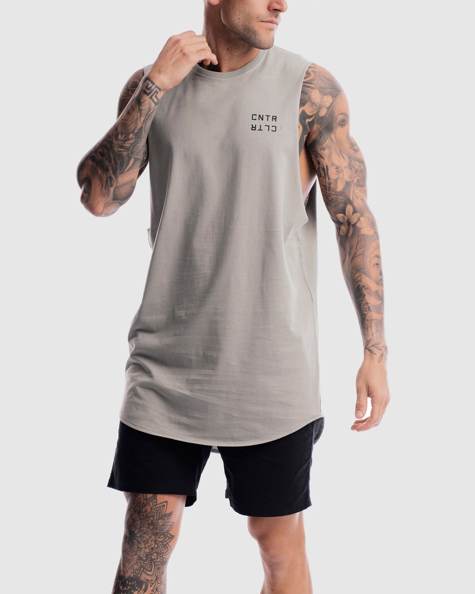 Geo Curved Hem Tank