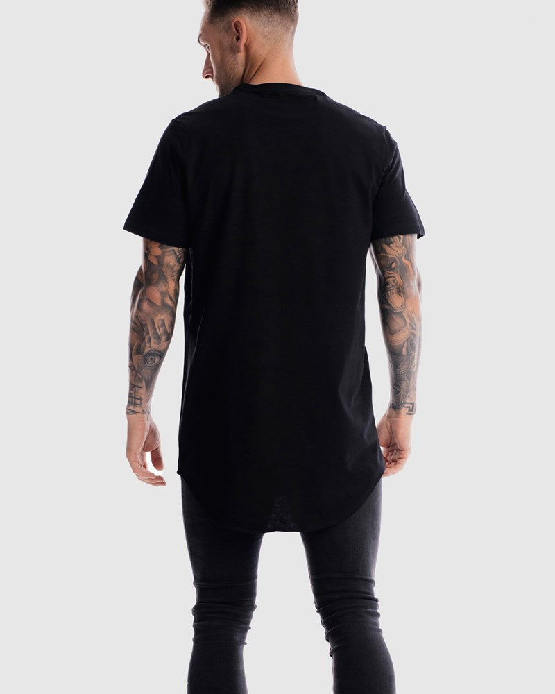 Geo Curved Hem Tee