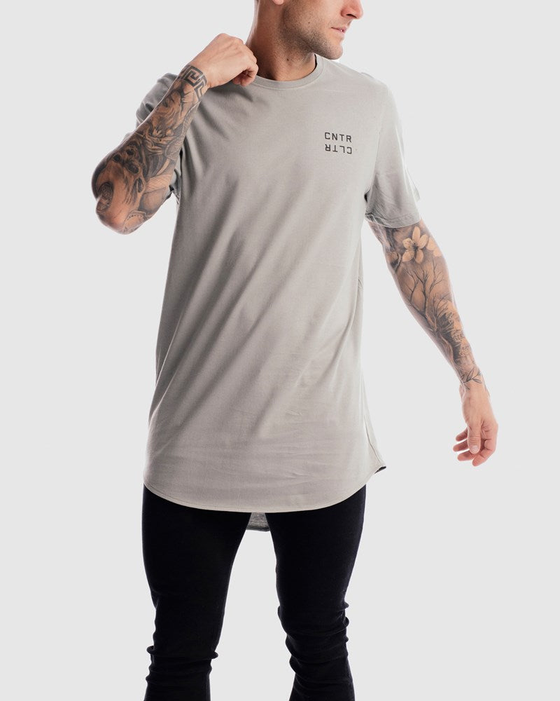 Geo Curved Hem Tee