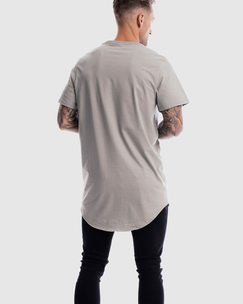 Geo Curved Hem Tee