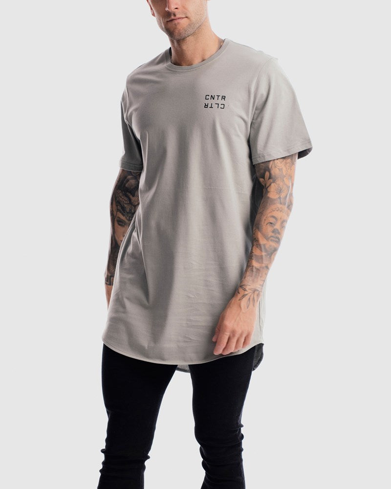 Geo Curved Hem Tee