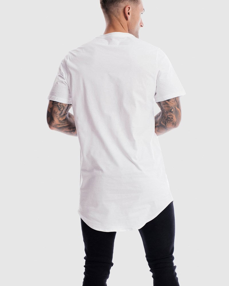 Geo Curved Hem Tee