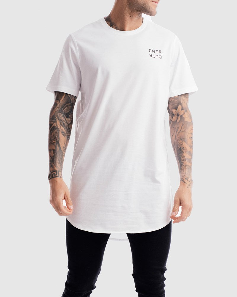 Geo Curved Hem Tee