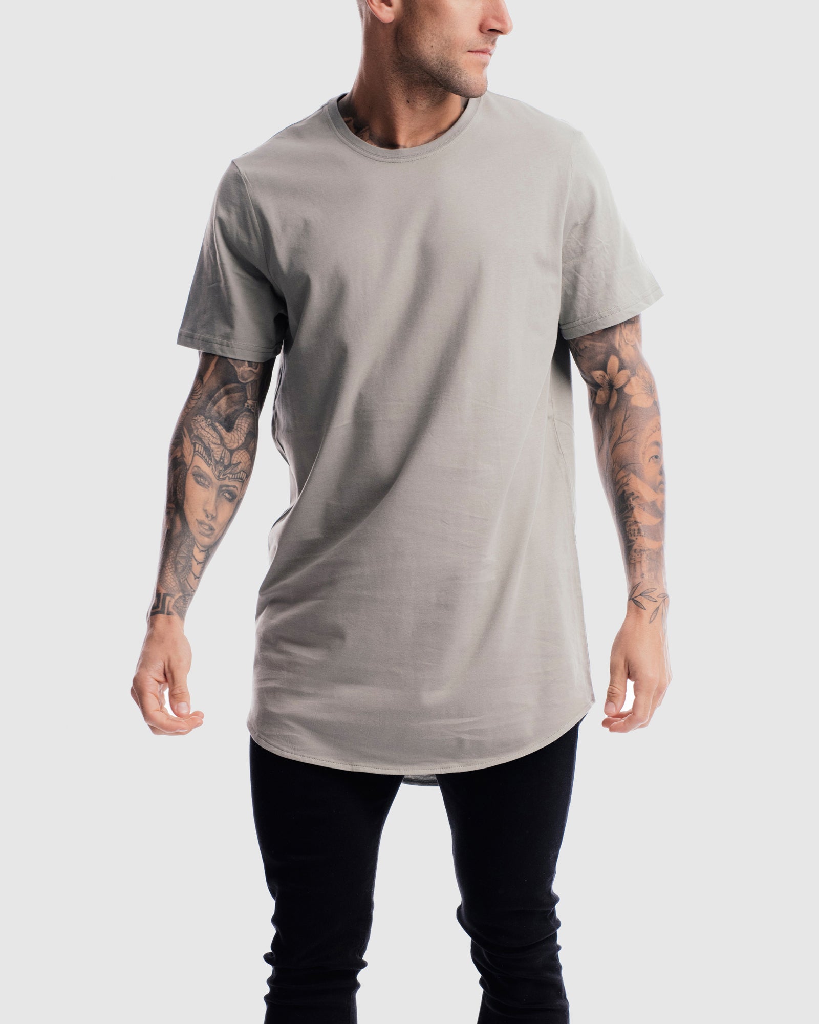 Absent Curved Hem Tee