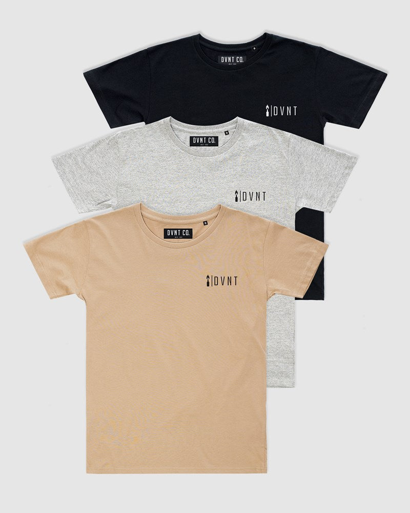 3-Pack Ethos Crest Tee