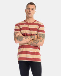 Superior Stripe Tee - Burnt Caramel