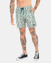 Floral Skull Swim Shorts