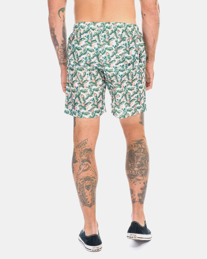 Floral Skull Swim Shorts