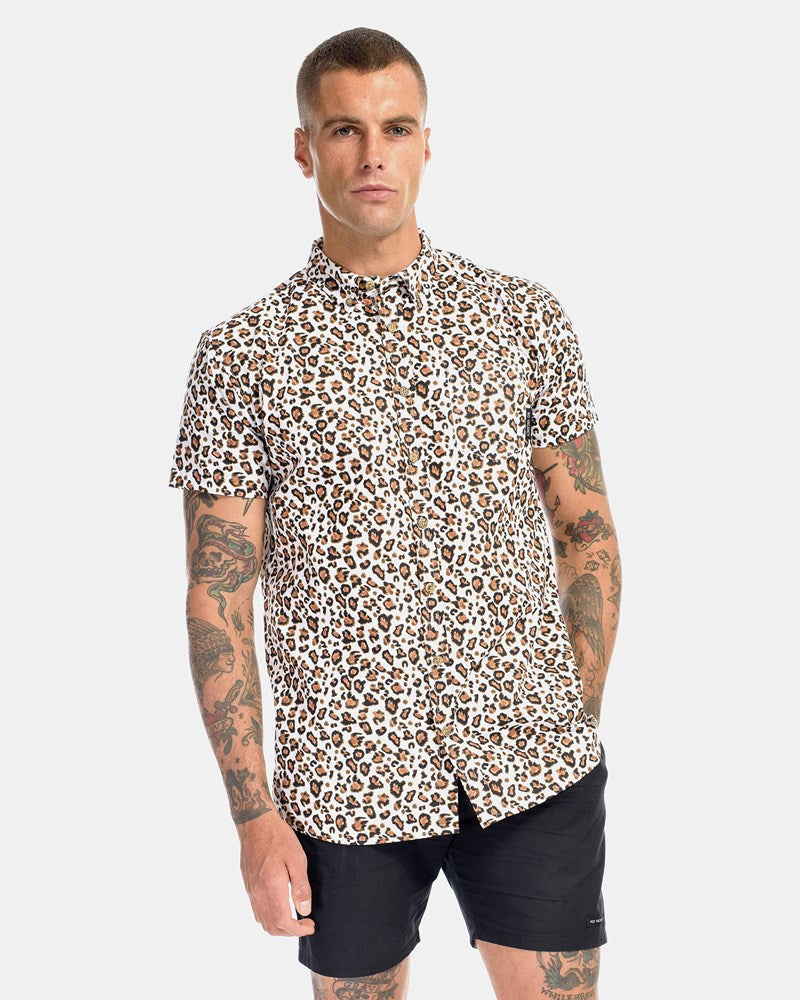 Leopard SS Dress Shirt