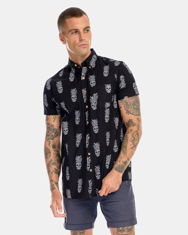 Pineapple Skull SS Dress Shirt