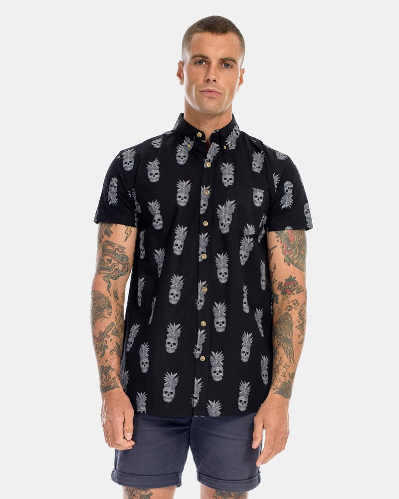 Pineapple Skull SS Dress Shirt