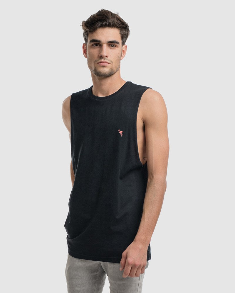 Flamingo Embroidery Tank