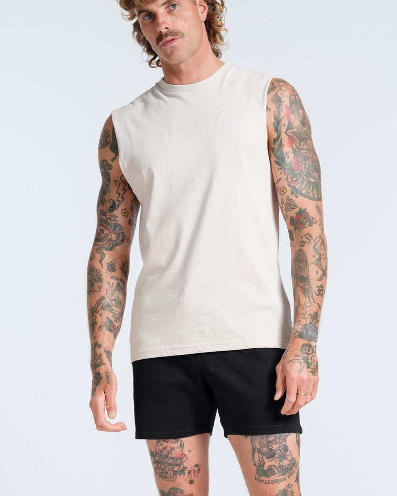 Coy Mono Embroidery Tank
