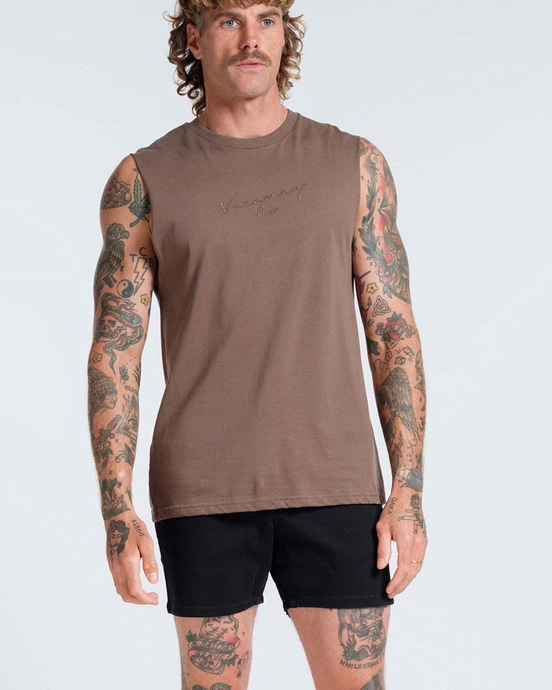 Coy Mono Embroidery Tank
