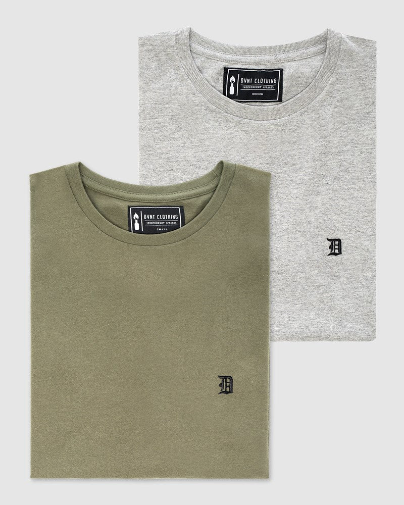 2-Pack Classic Embroidery Tee