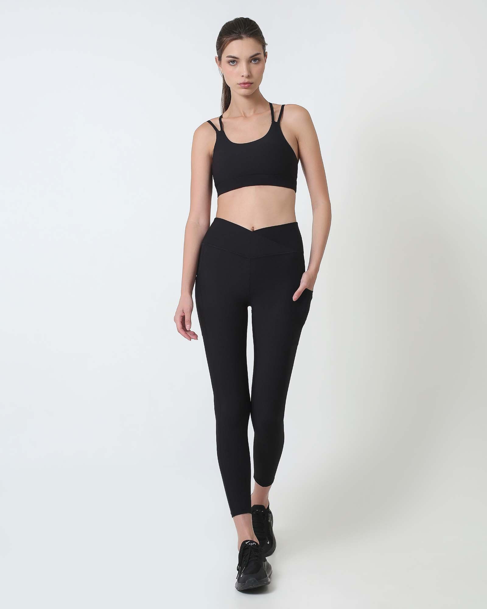 Ribbed Cross Legging