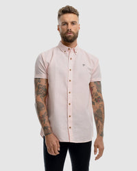 Linen - Cuba Embroidery Button Down SS Dress Shirt