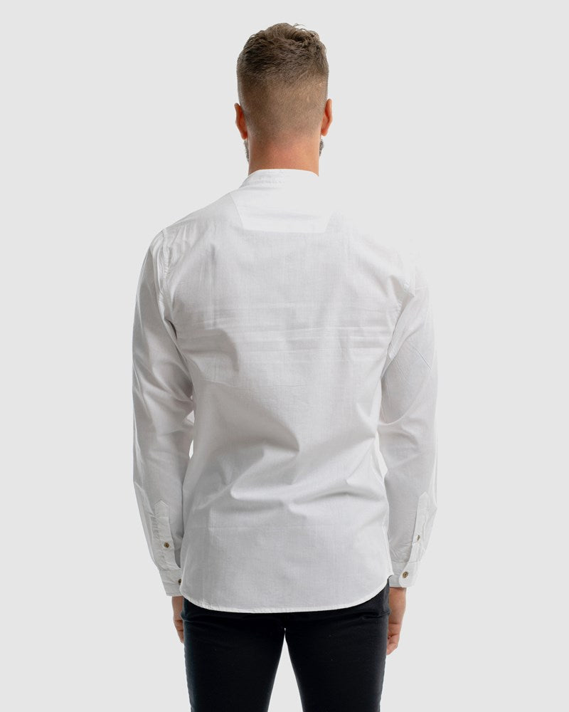 Cuba Mandarin Collar LS Dress Shirt