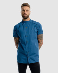 Cuba - Citrus Mandarin Collar SS Dress Shirt