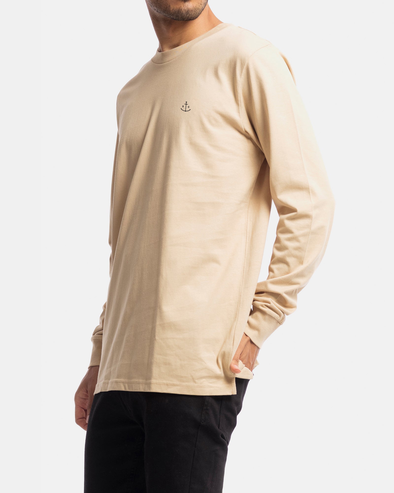 Stock & Co Anchor Embroidery Long Sleeve Tee