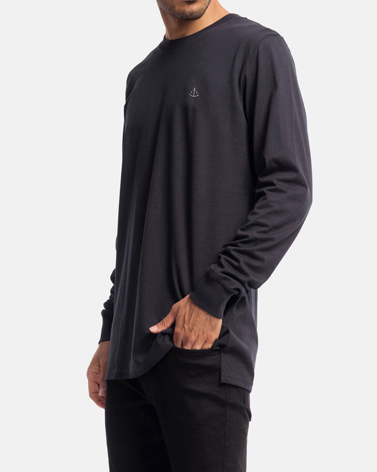 Stock & Co Anchor Embroidery Long Sleeve Tee