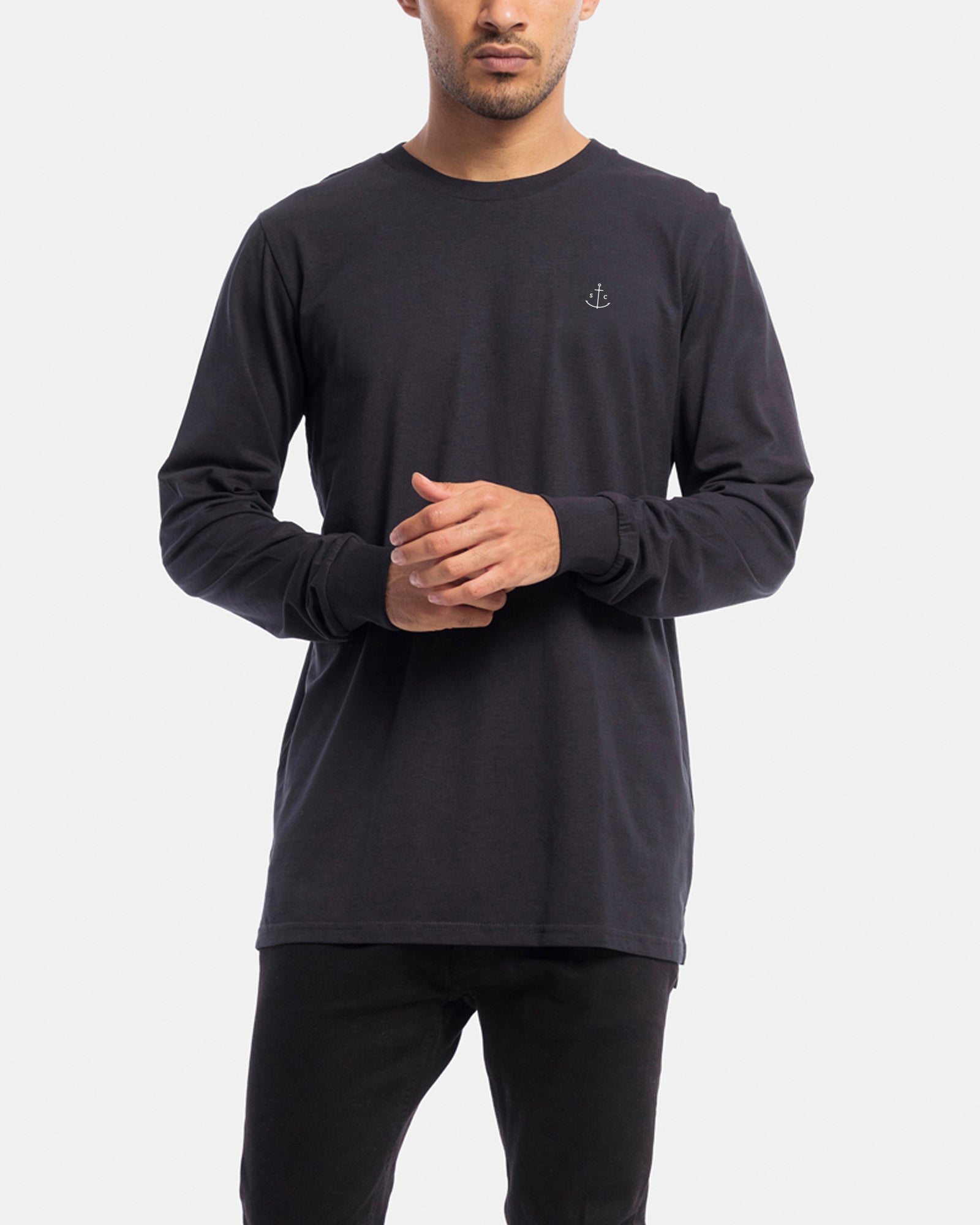 Stock & Co Anchor Embroidery Long Sleeve Tee