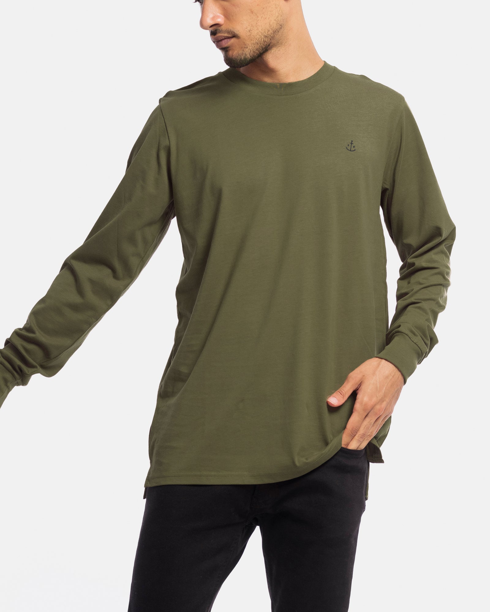 Stock & Co Anchor Embroidery Long Sleeve Tee