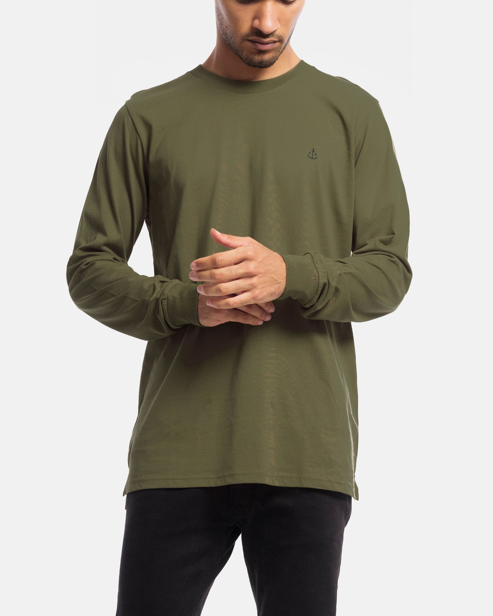 Stock & Co Anchor Embroidery Long Sleeve Tee