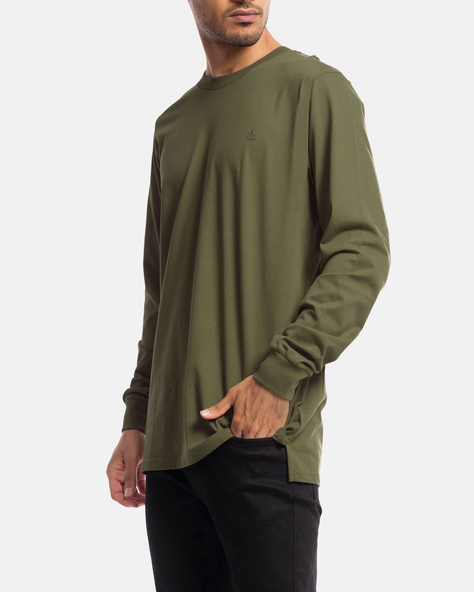 Stock & Co Anchor Embroidery Long Sleeve Tee