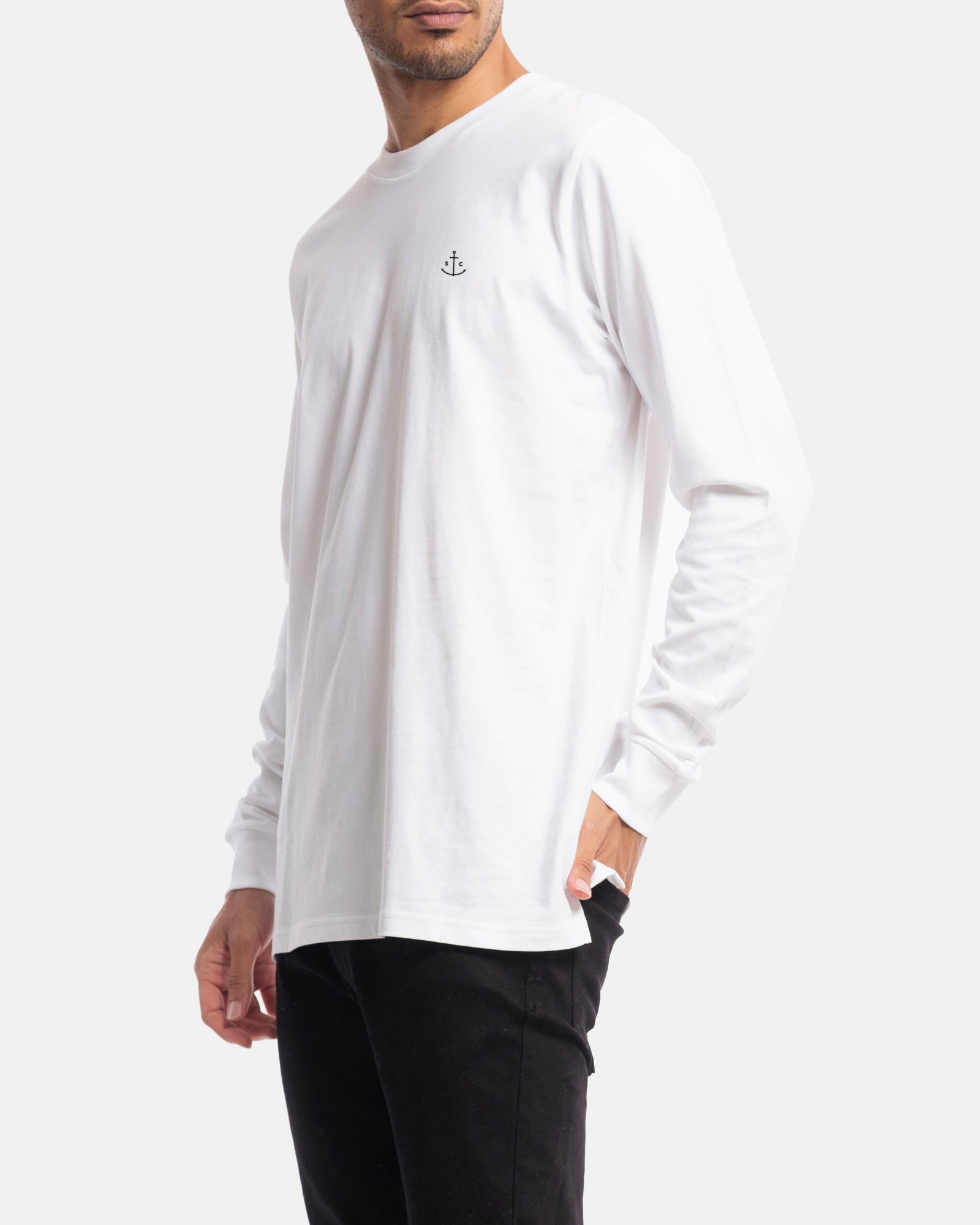 Stock & Co Anchor Embroidery Long Sleeve Tee