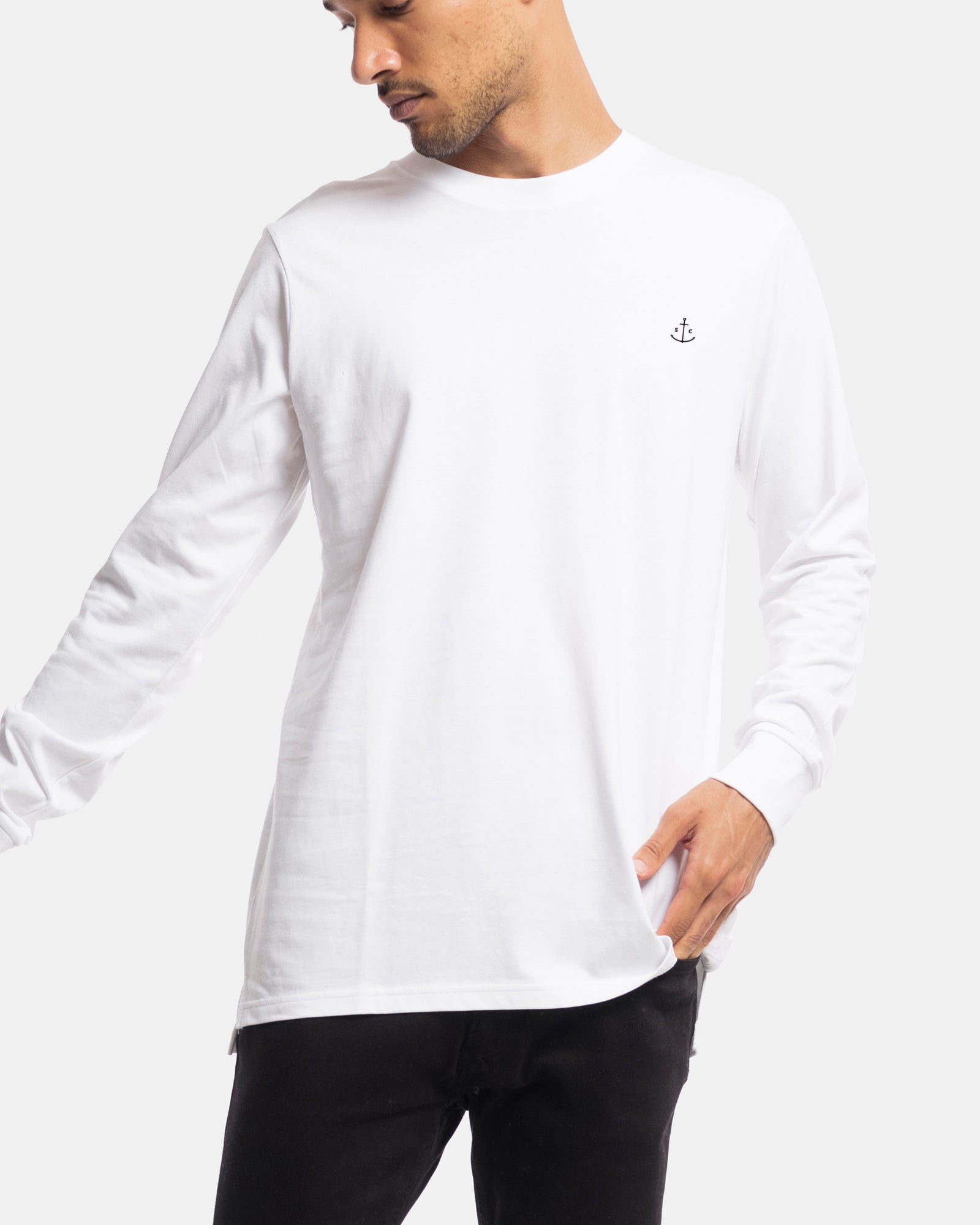 Stock & Co Anchor Embroidery Long Sleeve Tee