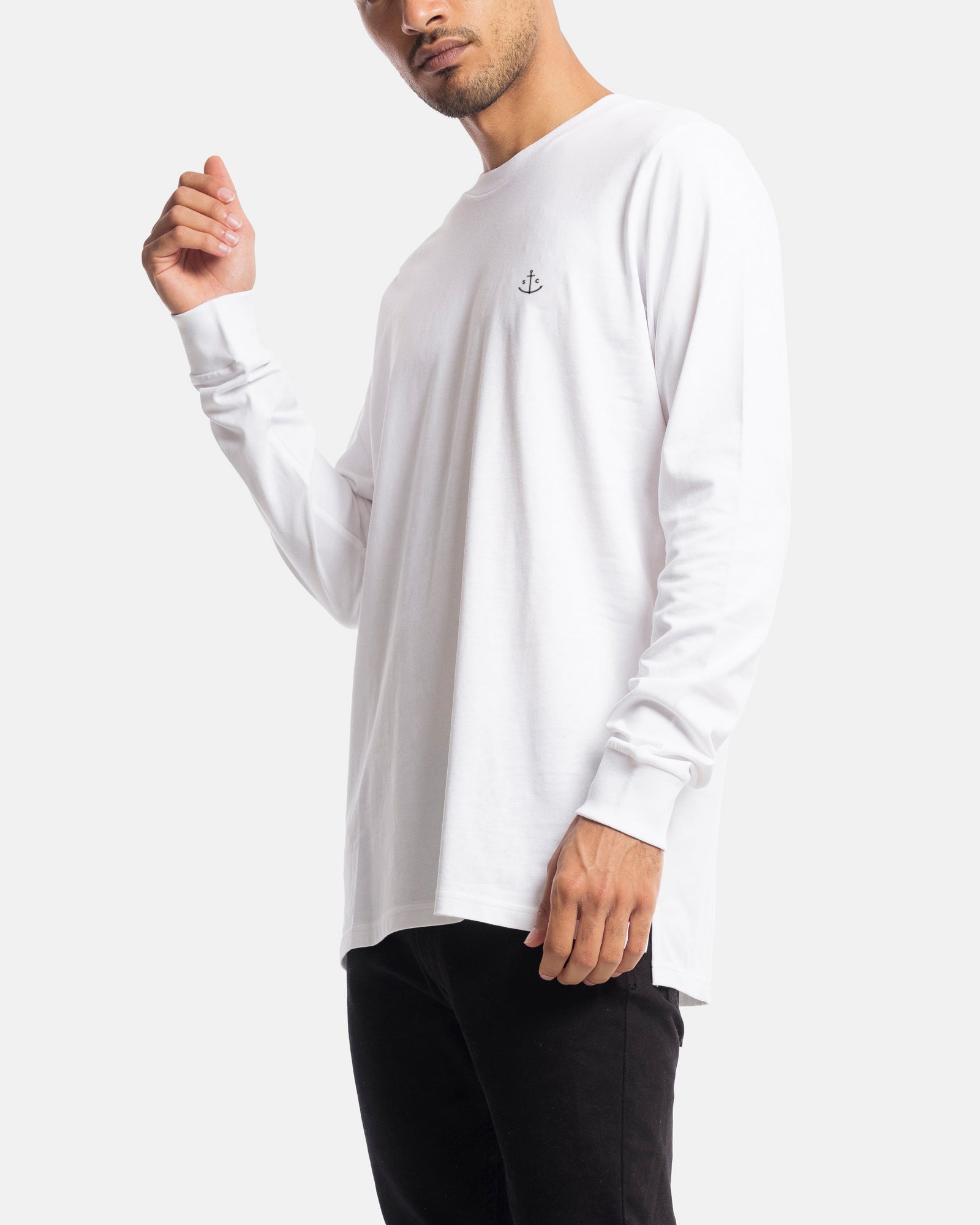 Stock & Co Anchor Embroidery Long Sleeve Tee