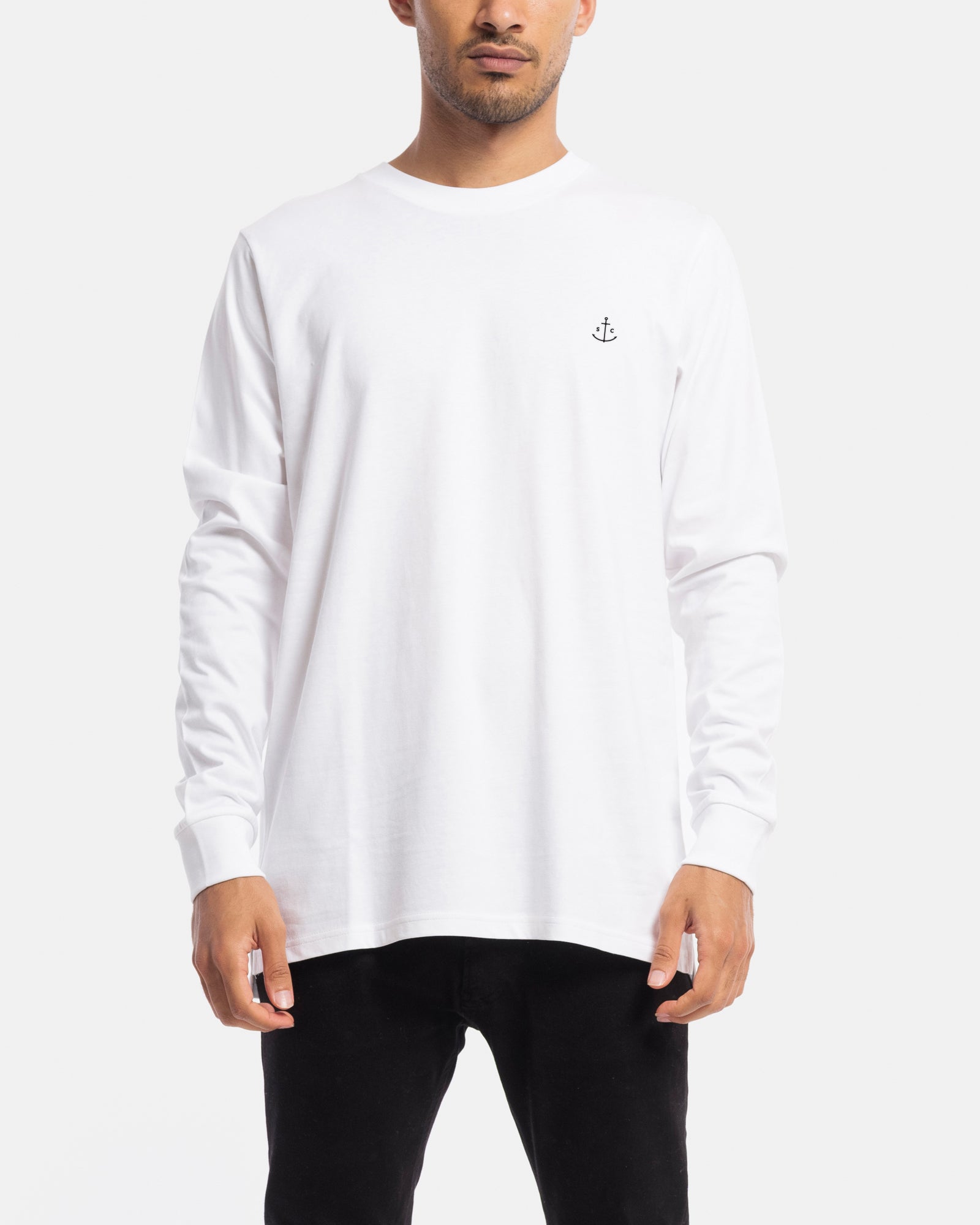 Stock & Co Anchor Embroidery Long Sleeve Tee