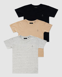 3-Pack Stock & Co Anchor Embroidery Tee