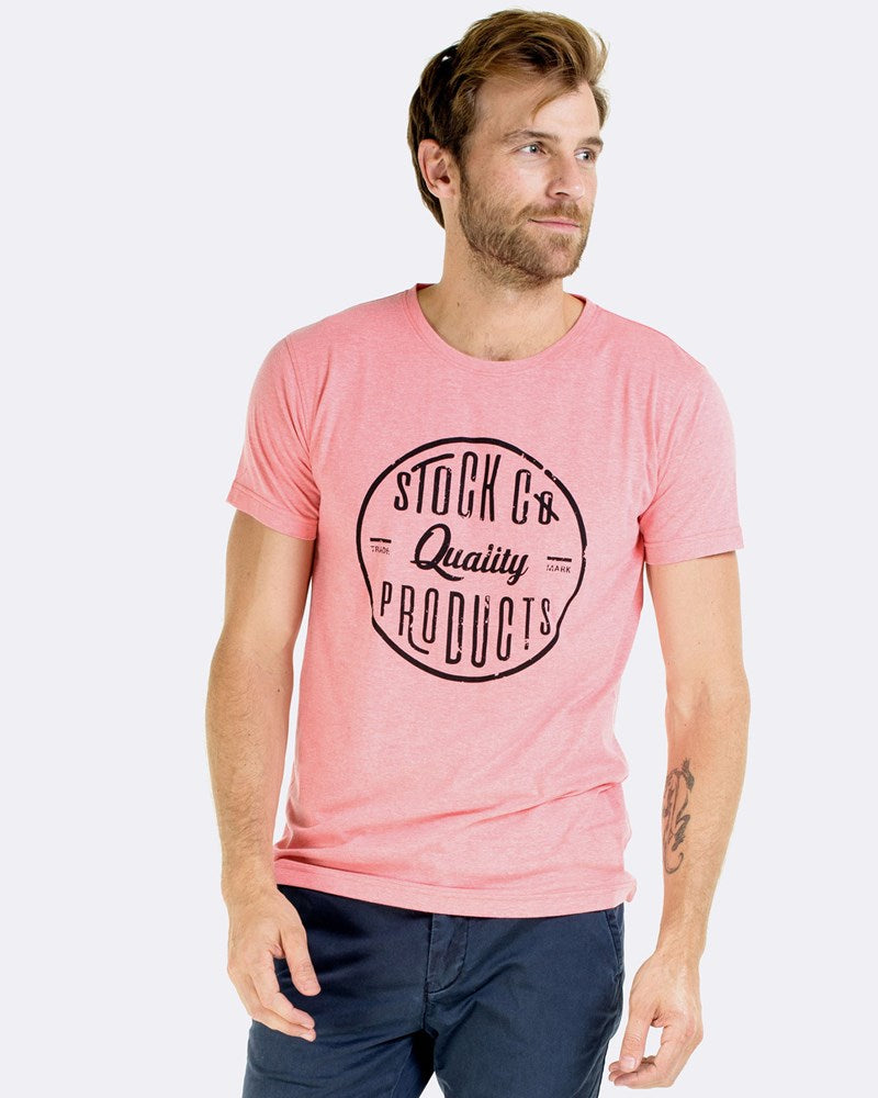 Quality Products Tee - Coral Marle