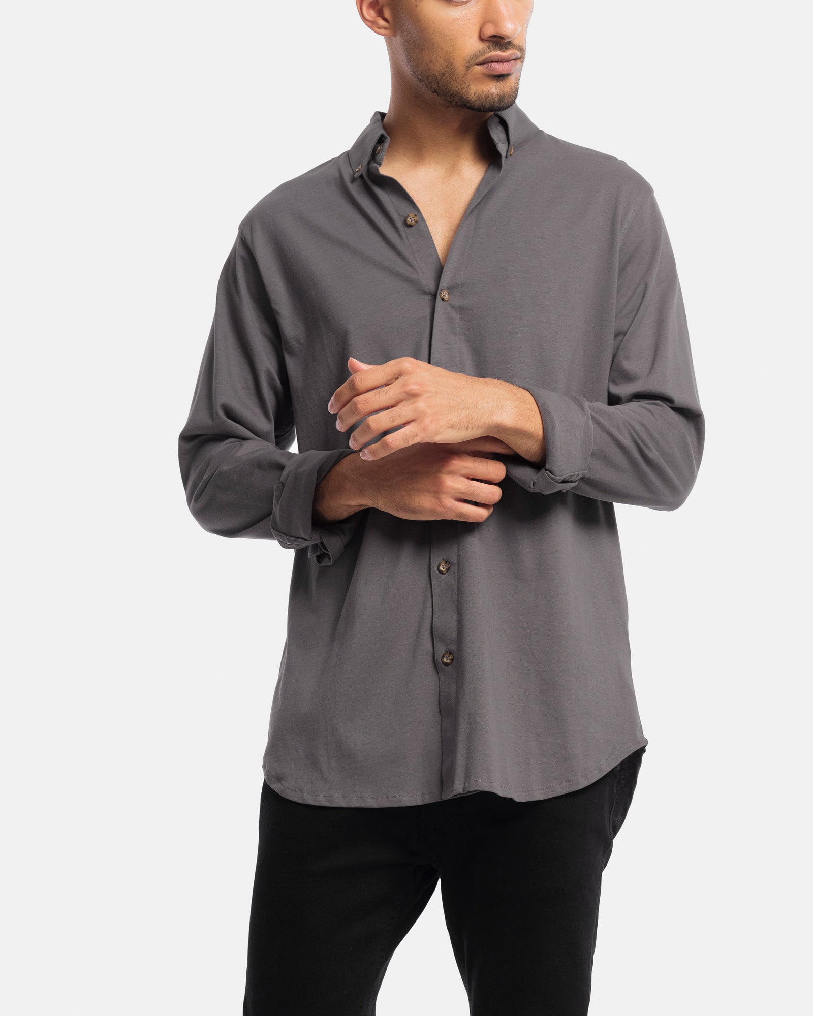 Long Sleeve Jersey Dress Shirt