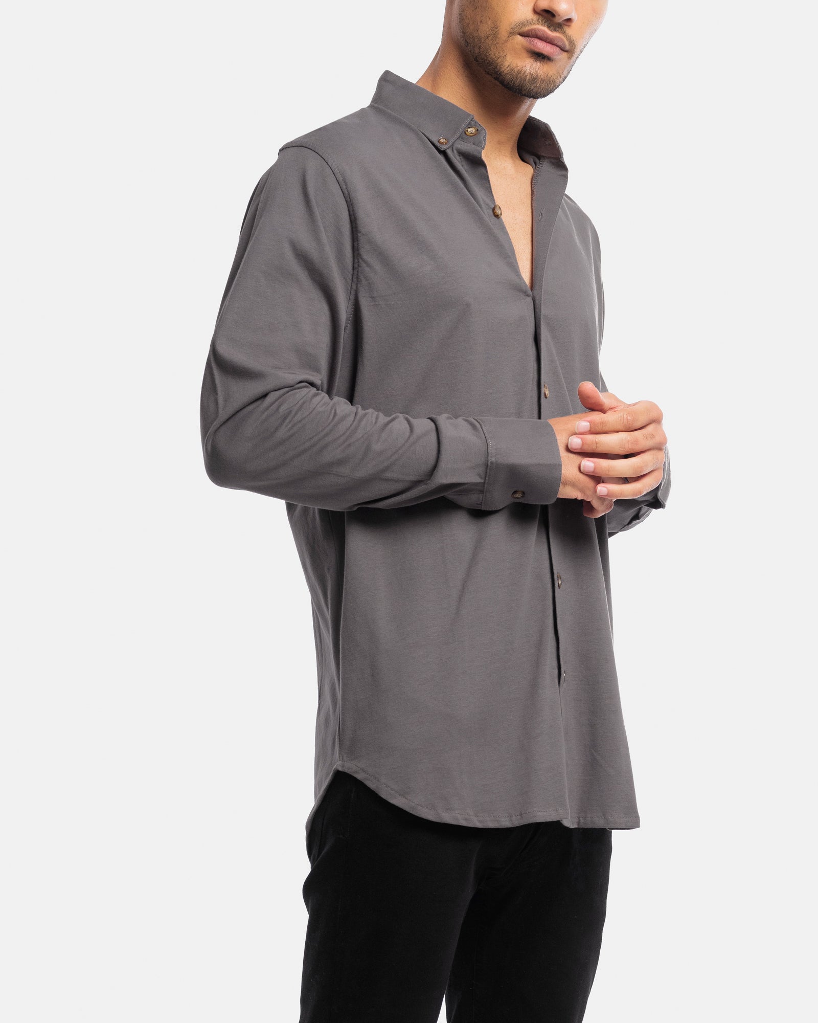 Long Sleeve Jersey Dress Shirt