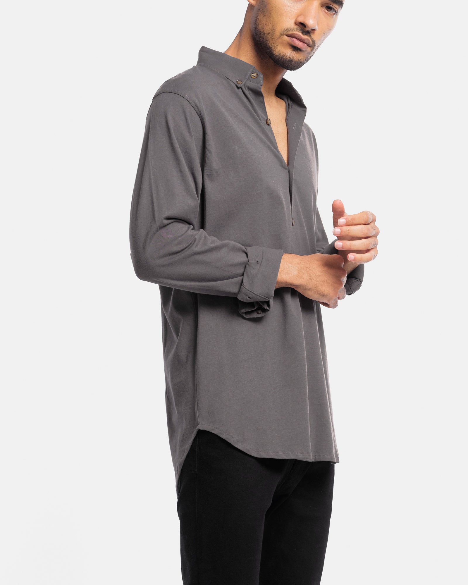 Long Sleeve Jersey Dress Shirt